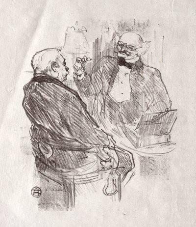 Aan de voet van de Sinaï: Georges Clemenceau en de oogarts Mayer door Henri de Toulouse Lautrec