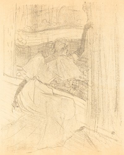 Buigen voor het publiek door Henri de Toulouse Lautrec