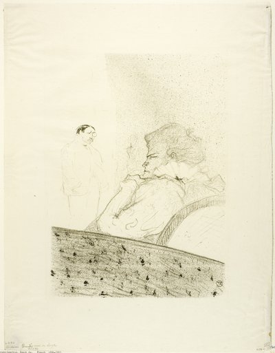 Brandès in haar doos door Henri de Toulouse Lautrec