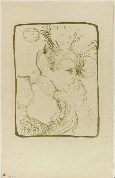 Buste van Juffrouw Marcelle Lender door Henri de Toulouse Lautrec