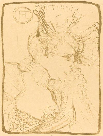 Buste van juffrouw Marcelle Lender door Henri de Toulouse Lautrec