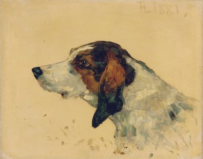 Jachthond, 1881 door Henri de Toulouse Lautrec