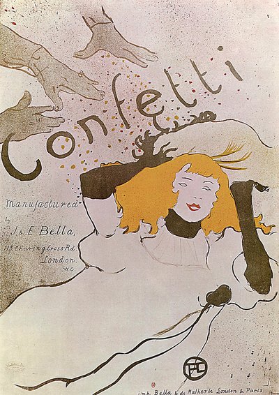 Confetti door Henri de Toulouse Lautrec