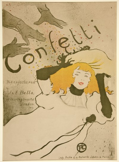 Confetti, gepubliceerd 1894 door Henri de Toulouse Lautrec