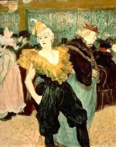 De Clownesse Cha-U-Kao door Henri de Toulouse Lautrec