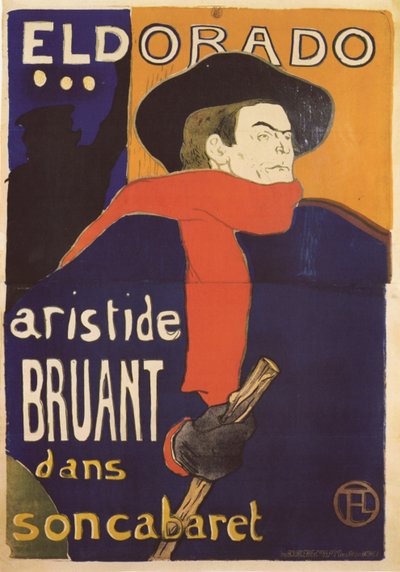Eldorado, Aristide Bruant Poster, 1892 door Henri de Toulouse Lautrec