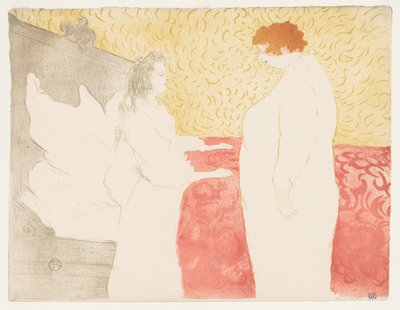 Elles: Vrouw in bed door Henri de Toulouse Lautrec