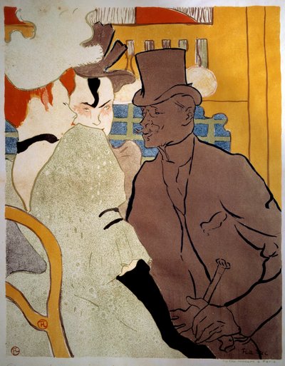 Engelsen in de Moulin Rouge Lithografie door Henri de Toulouse Lautrec (1864-1901) 1892 Albi, Musee Toulouse Lautrec door Henri de Toulouse Lautrec