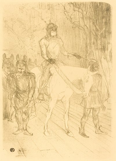 Toegang van Brasseur in "Chilperic" door Henri de Toulouse Lautrec
