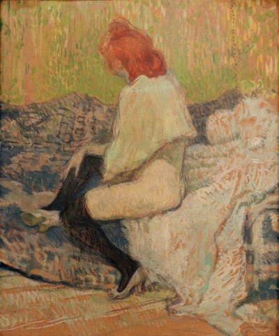 Roodharige vrouw, Justine Dieuhl door Henri de Toulouse Lautrec