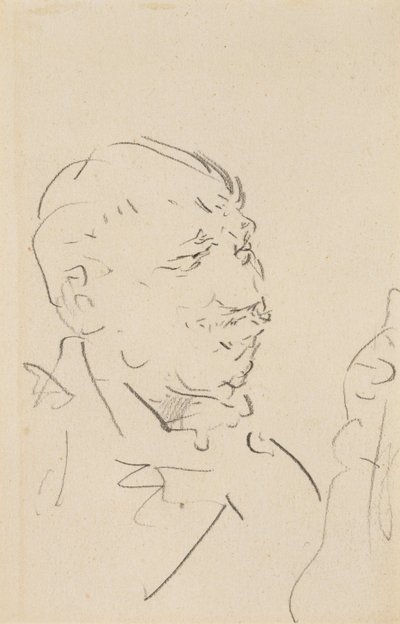 Hoofd van een man door Henri de Toulouse Lautrec