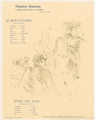 Hommage aan Molière door Henri de Toulouse Lautrec