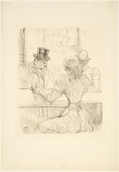 In de Picton Bar (American Bar), rue Scribe door Henri de Toulouse Lautrec