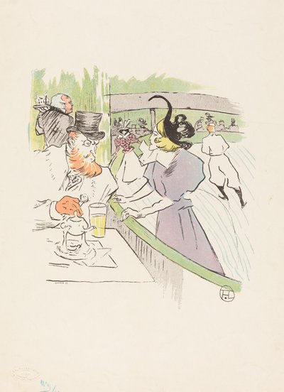 In de Schaatsende Professionele Schoonheid door Henri de Toulouse Lautrec