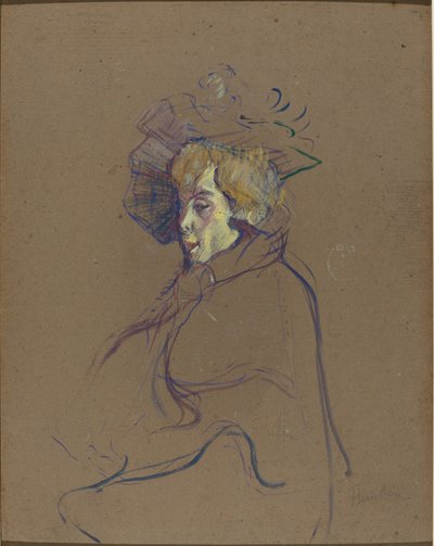 Jane Avril, 1892 door Henri de Toulouse Lautrec