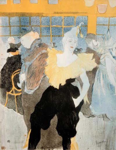 De clownes bij de Moulin Rouge door Henri de Toulouse Lautrec
