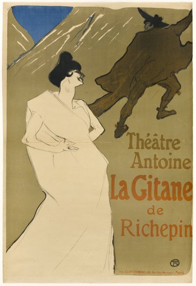 De zigeunerin door Henri de Toulouse Lautrec