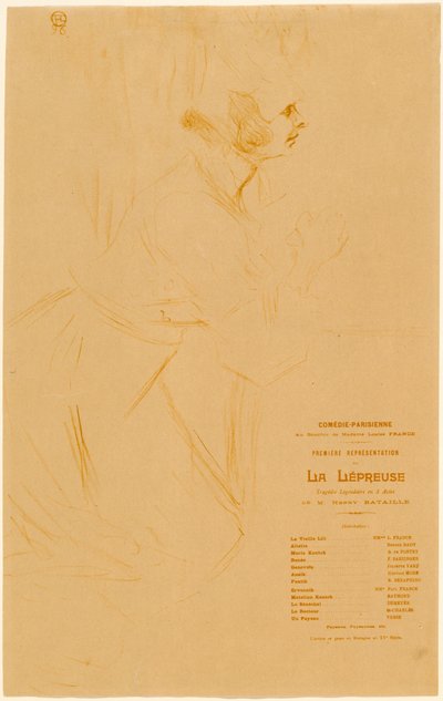 De melaatse door Henri de Toulouse Lautrec