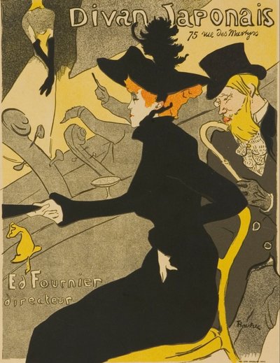 De Japanse divan door Henri de Toulouse Lautrec