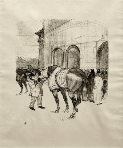 De paddock door Henri de Toulouse Lautrec