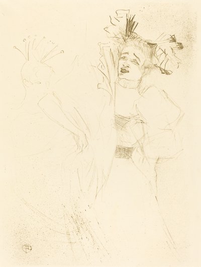 Lender Full Face in Chilperic Lender de face dans Chilpéric, 1895 door Henri de Toulouse Lautrec