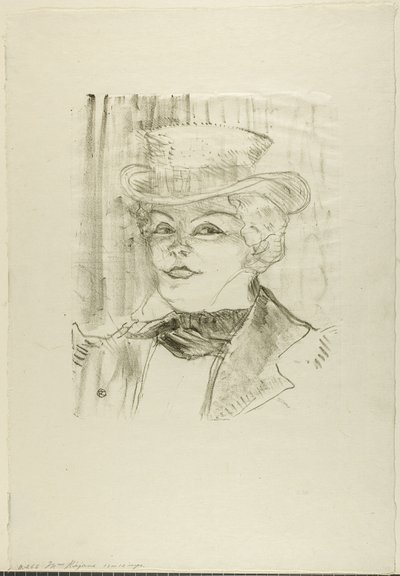 Madame Réjane door Henri de Toulouse Lautrec