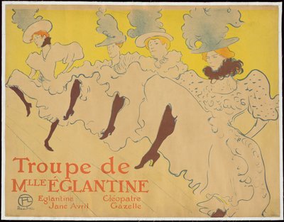 De Troupe van Mademoiselle Eglantine door Henri de Toulouse Lautrec