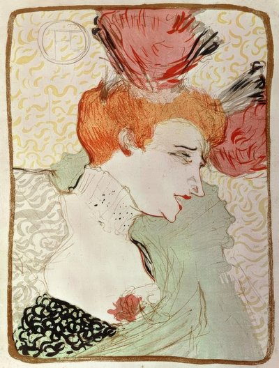 Mademoiselle Marcelle Lender, buste door Henri de Toulouse Lautrec