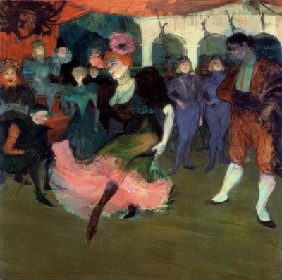 Marcelle Lender danst de bolero van Chilperic door Henri de Toulouse Lautrec