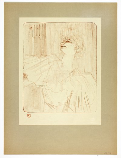 À Menilmontant van Bruant, plaat vier van Yvette Guilbert door Henri de Toulouse Lautrec