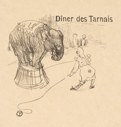 Menu van het Diner Tarnais, 1896 door Henri de Toulouse Lautrec