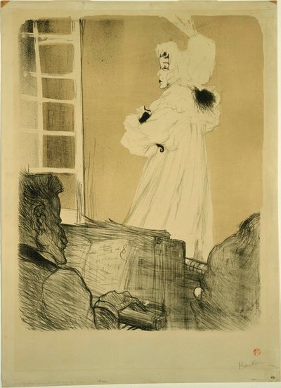Miss May Belfort (Staat I) door Henri de Toulouse Lautrec