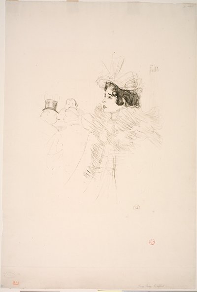 Miss May Belfort in de Irish American Bar, Rue Royale door Henri de Toulouse Lautrec