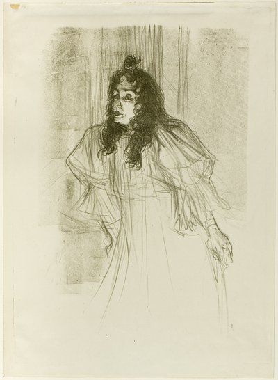 Miss May Belfort met Lang Haar door Henri de Toulouse Lautrec