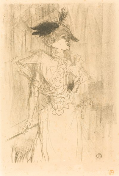 Juffrouw Marcelle Lender, Staand (Mlle. Marcelle Lender, debout) door Henri de Toulouse Lautrec