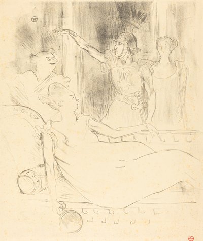 Mme. Simon-Girard, Brasseur, en Guy in La belle Helene door Henri de Toulouse Lautrec