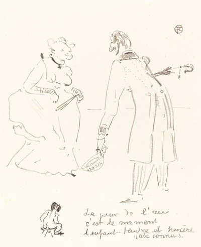 Nieuwjaarsgroet door Henri de Toulouse Lautrec