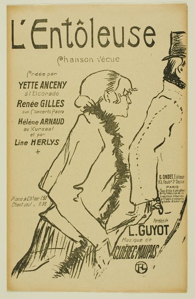Arme straatwandelaar! door Henri de Toulouse Lautrec