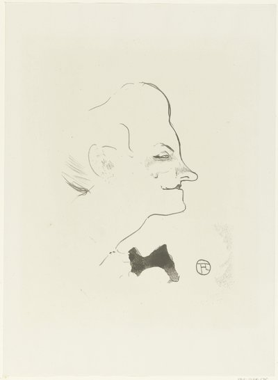 Portret van zangeres Yvette Gilbert door Henri de Toulouse Lautrec