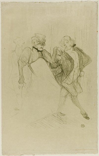 Réjane en Galipaux, in Madame Sans-Gêne door Henri de Toulouse Lautrec