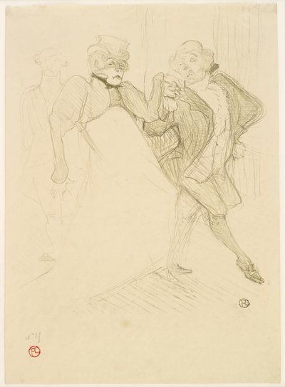 Réjane en Galipaux in Madame Sans-Gêne door Henri de Toulouse Lautrec