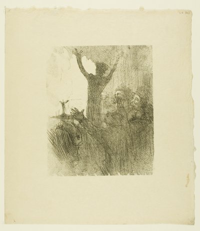 Schlomé Fuss in de Synagoge, uit Au Pied du Sinaï door Henri de Toulouse Lautrec