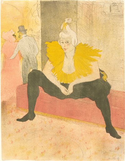 Zittende clownes door Henri de Toulouse Lautrec