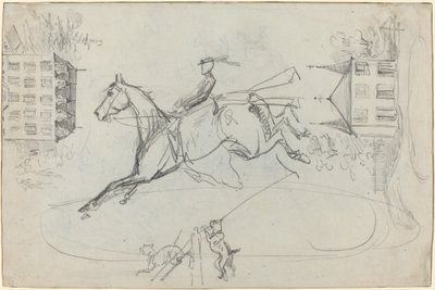Blad met schetsen door Henri de Toulouse Lautrec