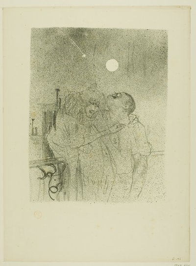 Vallende sterren, uit Mélodies de Désiré Dihau door Henri de Toulouse Lautrec