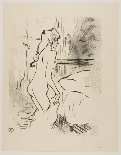 Studie van een vrouw door Henri de Toulouse Lautrec