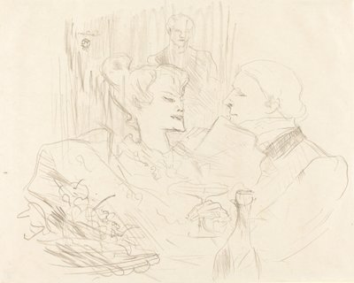 Avondmaal in Londen door Henri de Toulouse Lautrec