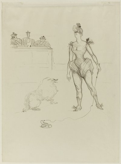 De Dierentemmer voor het Tribunaal door Henri de Toulouse Lautrec
