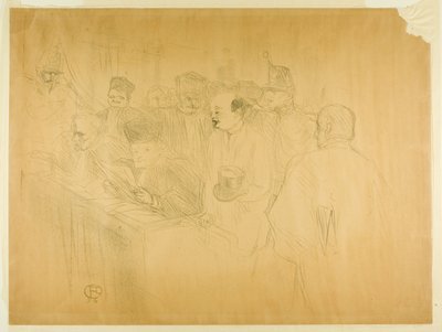 Het Arton-proces (derde plaat) door Henri de Toulouse Lautrec