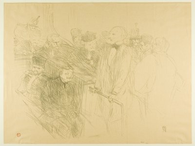 Het Arton Proces, Ribot Geeft Bewijs (tweede plaat) door Henri de Toulouse Lautrec